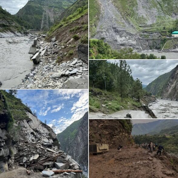 Heavy Rains Severely Disrupt Chamba–Bharmaur Road in Himachal Pradesh