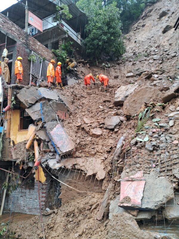 Six Bodies Recovered, Two Missing After Two Landslides in Bheteri Akhara Bazaar, Kullu