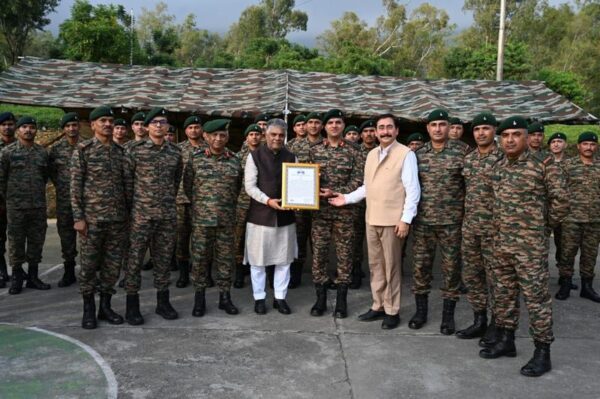 16th Garhwal Rifles Honored for Heroic Role in Kangra Landslide Relief