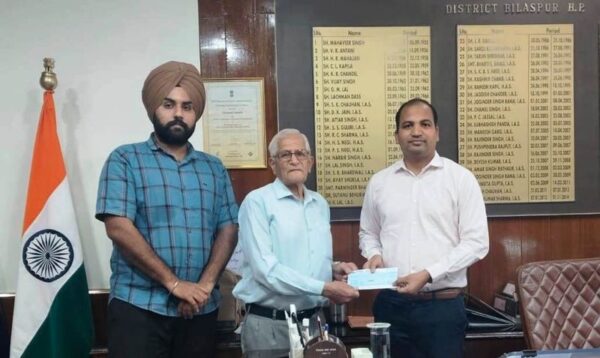 Veteran Donates ₹5 Lakh to Himachal Pradesh Chief Minister’s Relief Fund