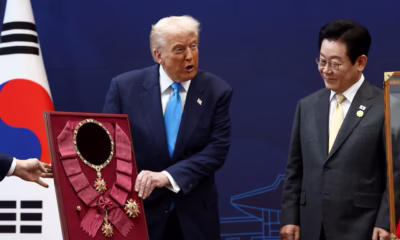 South Korea Welcomes Trump with Golden Crown, Top National Honor, and a Ketchup-Inspired Feast