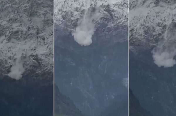 Avalanche in the Dhauladhar Hills Caught on Camera, Viral Video Stuns Viewers