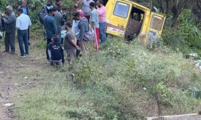 Eight Injured as School Bus Falls into Gorge on Sirmaur–Solan Border; Parents Allege Negligence