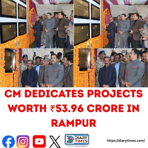 CM Sukhu Unveils ₹53.96-Crore Development Package for Rampur Bushehar