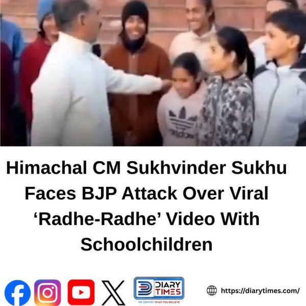 Himachal CM Sukhvinder Sukhu Faces BJP Attack Over Viral ‘Radhe-Radhe’ Video With Schoolchildren