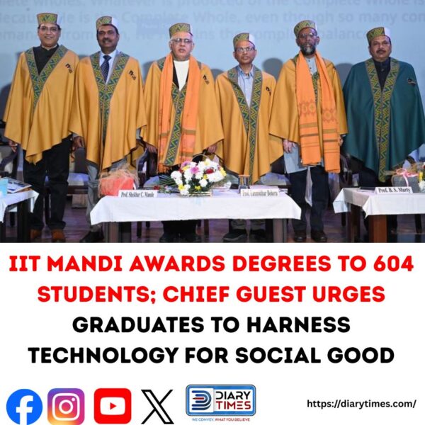 IIT Mandi Awards Degrees to 604 Students; Chief Guest Urges Graduates to Harness Technology for Social Good