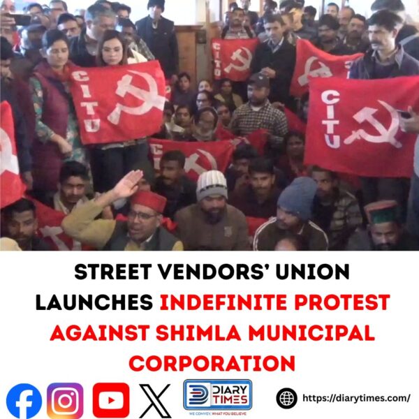 Street Vendors’ Union Launches Indefinite Protest Against Shimla Municipal Corporation