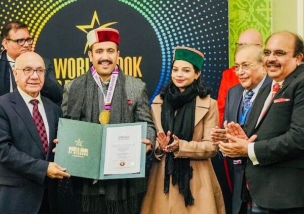 Himachal PWD Minister Vikramaditya Singh Honoured with World Books of Records Award at UK Parliament
