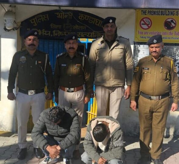 Kandaghat Police Nab Two Kasauli Youths With 413g Cannabis in Swift Operation