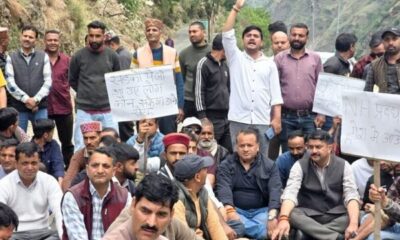 Bharmour MLA Janak Raj Leads Highway Blockade Over Damaged NH-154A, Warns of Indefinite Protest