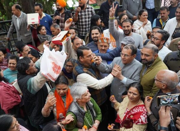 BJP Workers Celebrate Wins in Key States, Himachal Chief Rajiv Bindal Calls It ‘Historic Mandate’ for PM Modi